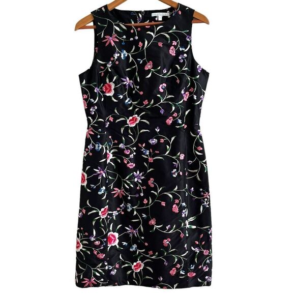 NWT Fiori di Zucca Silk Embroidered ditzy Floral Shift Dress size 6 Feminie - Picture 1 of 11